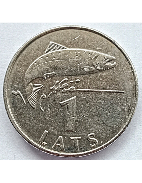 Moneta Łotwa 1 Łat 2010 Podkowa (w górę)