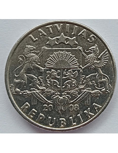 Moneta Łotwa 1 Łat 2010 Podkowa (w górę) 2