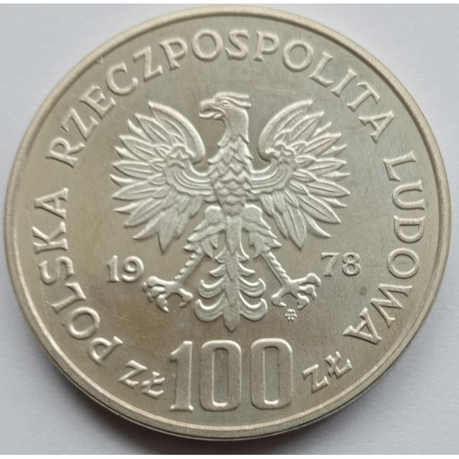 Moneta 100 Złotych 1978 Ochrona środowiska - Bóbr