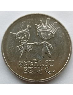 Moneta Rosja 25 Rubli 2014  XXII Igrzyska Olimpijskie + XI Igrzyska Parolimpijskie