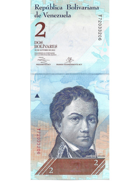 Banknot Wenezuela 2 Bolivar 2013 - UNC