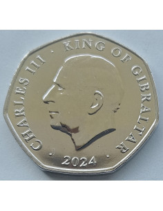 Moneta Gibralar 50 Pens 2022 Boże Narodzenie 2