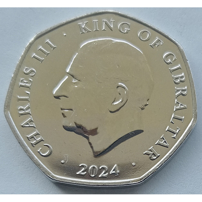 Moneta Gibralar 50 Pens 2022 Boże Narodzenie