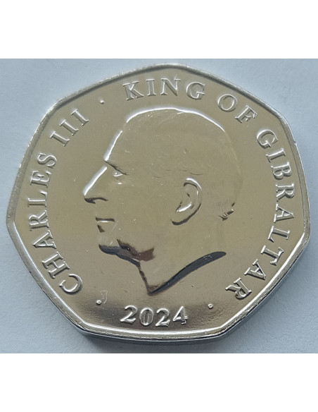 Moneta Gibralar 50 Pens 2022 Boże Narodzenie