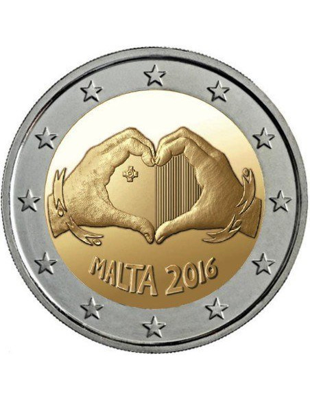 Awers monety Malta 2 euro 2016 Fundusz na rzecz społeczności Malty