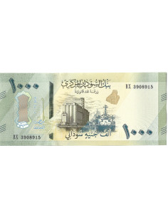 Przód banknotu Sudan 1000 Funt 2024 UNC