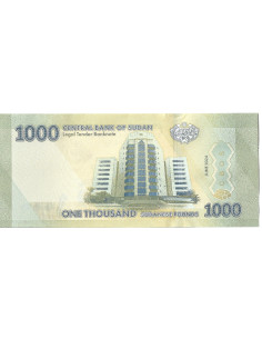 Przód banknotu Sudan 1000 Funt 2024 UNC 2