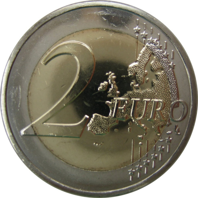 Rewers monety Malta 2 euro 2015 Pierwszy lot z Malty