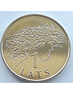 Moneta Łotwa 1 Łat 2010 Podkowa (w górę)
