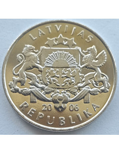 Moneta Łotwa 1 Łat 2010 Podkowa (w górę) 2