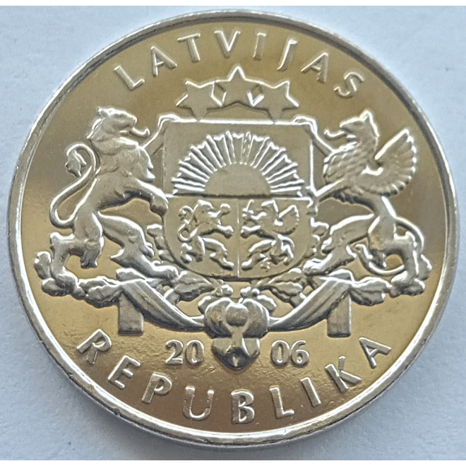 Moneta Łotwa 1 Łat 2010 Podkowa (w górę)