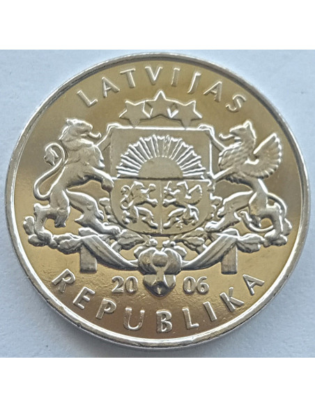 Moneta Łotwa 1 Łat 2010 Podkowa (w górę)