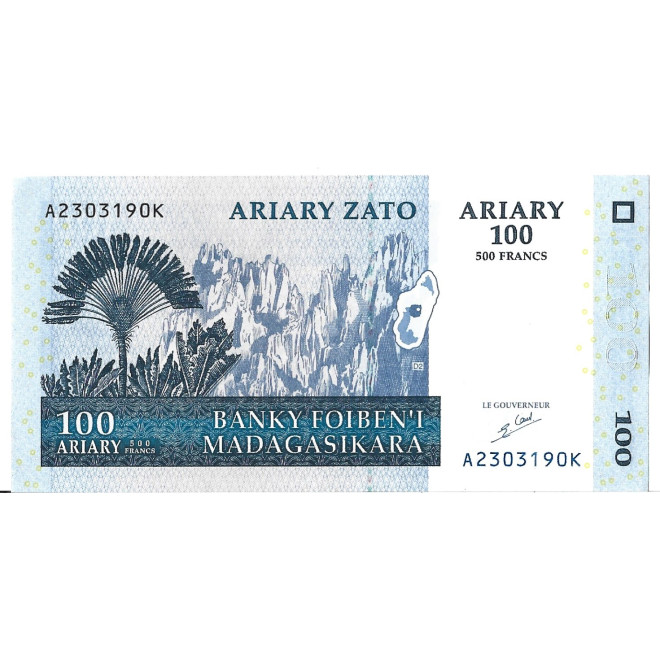 Banknot Madagaskar 100 Ariary 2004 - UNC