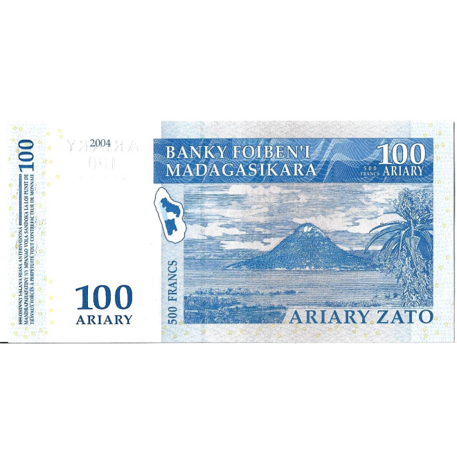 Banknot Madagaskar 100 Ariary 2004 - UNC