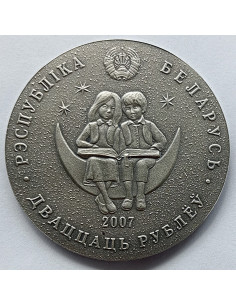 Moneta Białoruś 20 Rubli 2007 15-lecie stosunków dyplomatycznych Białorusi i Chin 2