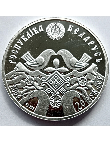 Moneta Białoruś 20 Rubli 1999  2000-lecie chrześcijaństwa