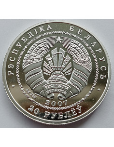 Moneta Białoruś 20 Rubli 2007 15-lecie stosunków dyplomatycznych Białorusi i Chin 2