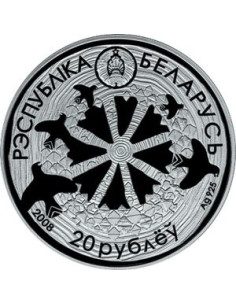 Moneta Białoruś 20 Rubli 1999  2000-lecie chrześcijaństwa 2