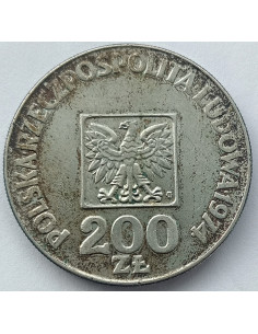 Moneta 200 Złotych 1974 (30-lecie Polskiej Rzeczypospolitej Ludowej 2