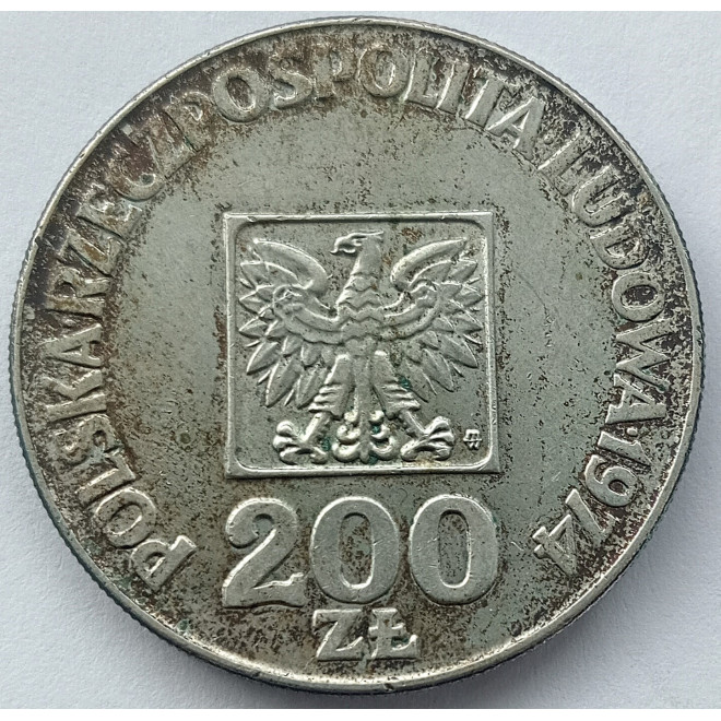 Moneta 200 Złotych 1974 (30-lecie Polskiej Rzeczypospolitej Ludowej