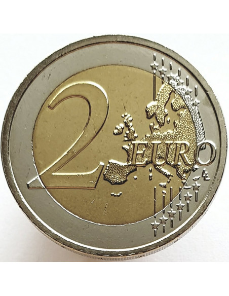 Rewers monety Malta 2 euro 2012 10lecie banknotów i monet euro Malta