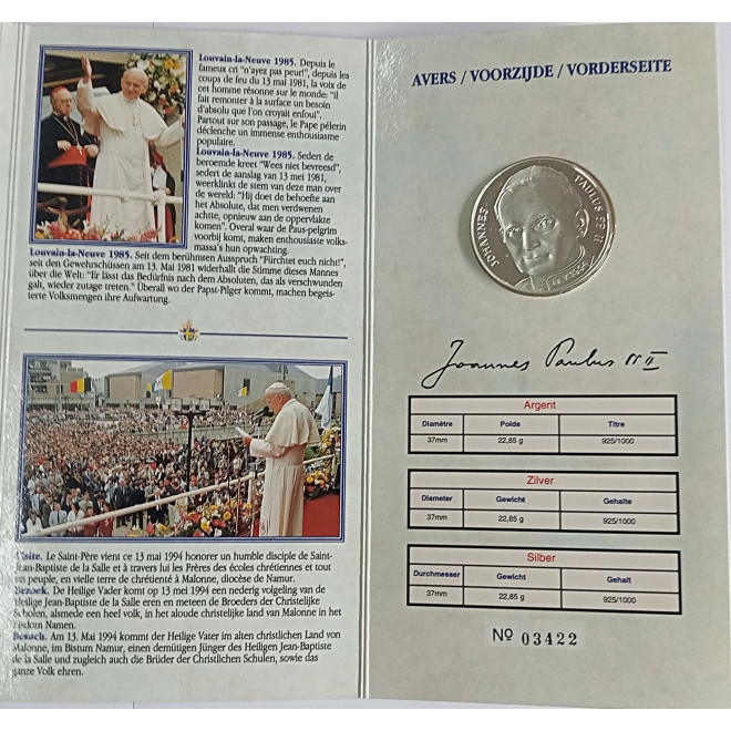 Moneta Belgia Medal 1994