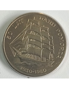 Moneta 20 Złotych 1980 50 lat Daru Pomorza