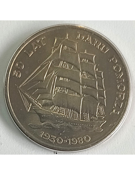 Moneta 20 Złotych 1980 50 lat Daru Pomorza
