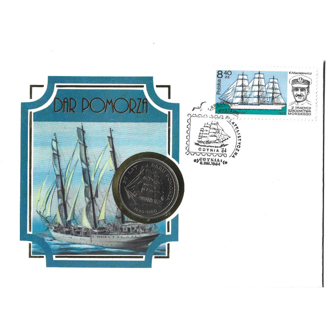 Moneta 20 Złotych 1980 50 lat Daru Pomorza
