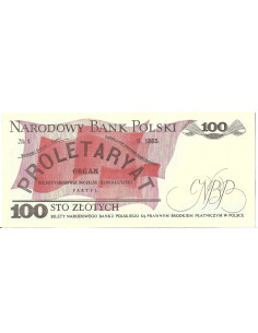 Przód banknotu 100 Złotych 1986 UNC 2