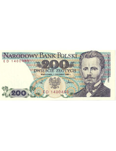 Banknot 200 Złotych 1988 - UNC