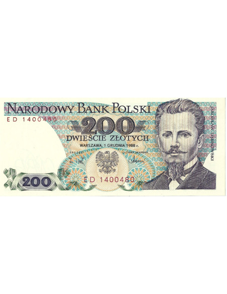 Banknot 200 Złotych 1988 - UNC