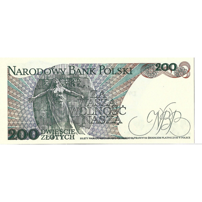 Banknot 200 Złotych 1988 - UNC