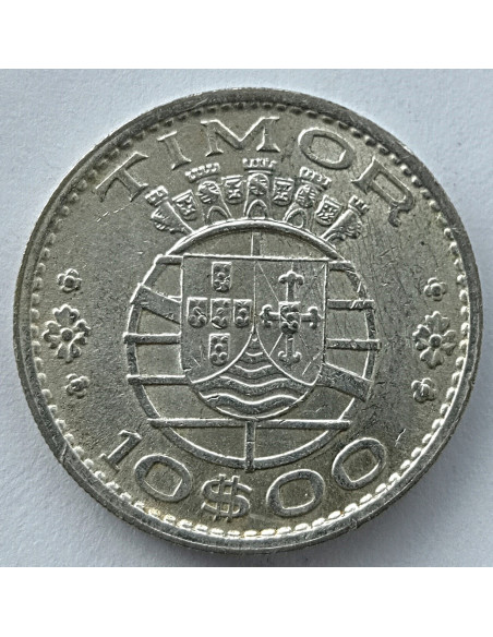 Moneta Timor Wschodni 6 Escudo Timoru Portugalskiego 1958