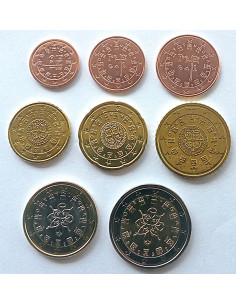 Moneta Portugalia 2002 zestaw monet 1 cent do 2 euro