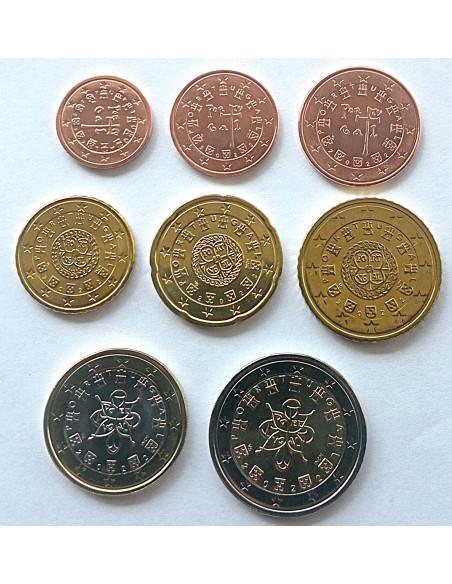 Moneta Portugalia 2002 zestaw monet 1 cent do 2 euro
