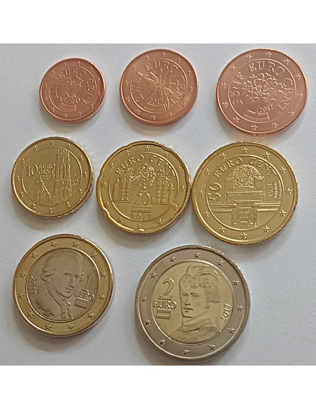 Moneta Austria 2002 zestaw monet 1 cent do 2 euro