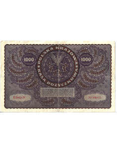 Przód banknotu Polska 1000 Marek polskich 1919 G 2