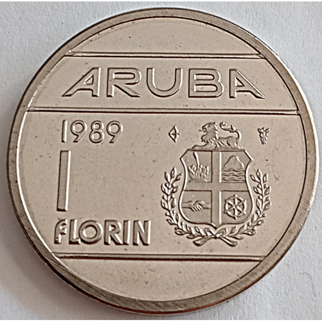 Moneta Aruba 1 Florin 1986