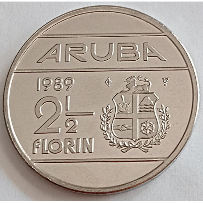 Moneta Aruba 2,5 Florin 1986