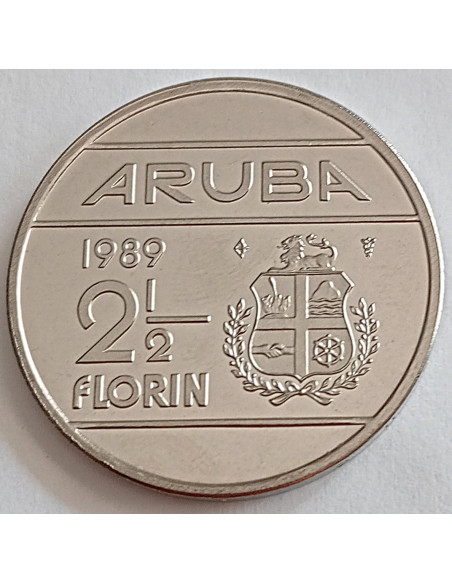 Moneta Aruba 2,5 Florin 1986