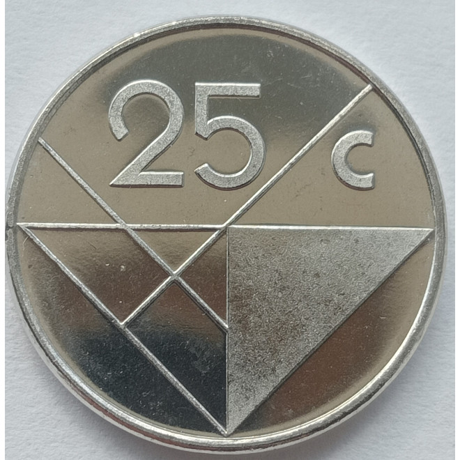 Awers monety Aruba 25 Centów 1986