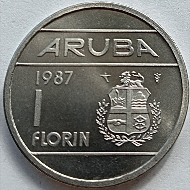 Moneta Aruba 1 Florin 1986