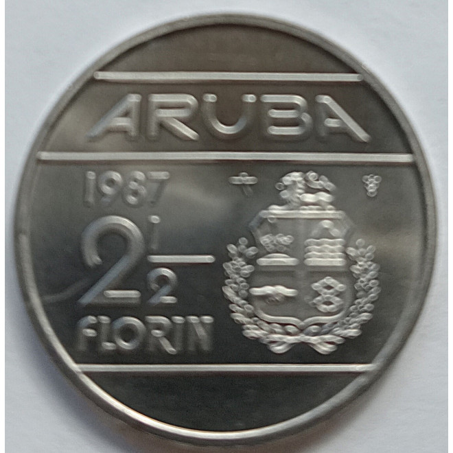 Moneta Aruba 2,5 Florin 1986