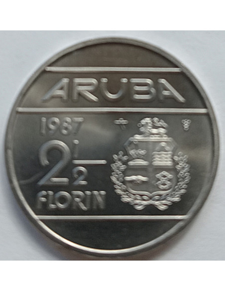 Moneta Aruba 2,5 Florin 1986