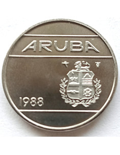 Awers monety Aruba 25 Centów 1986 2