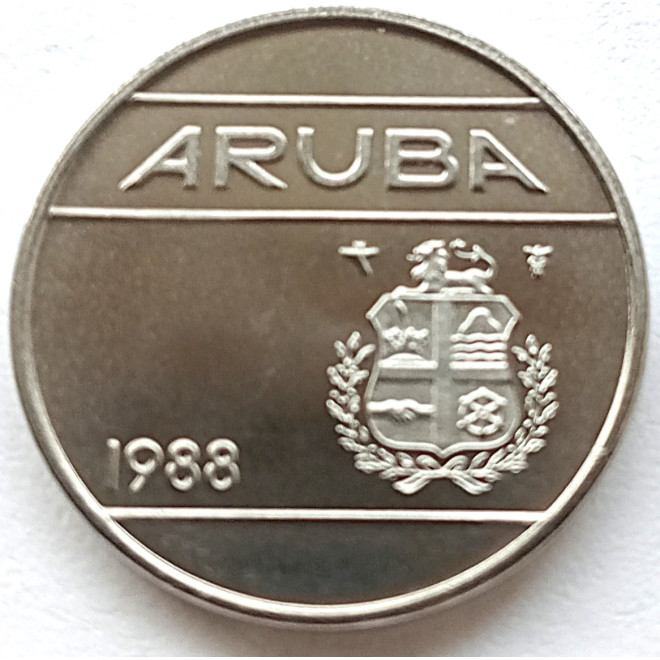 Moneta Aruba 25 Centów 1986