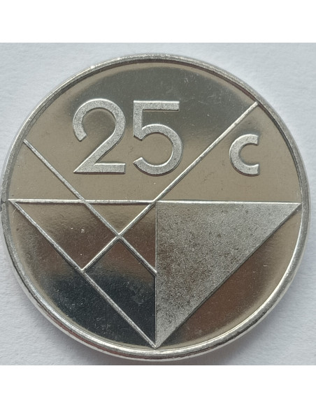 Awers monety Aruba 25 Centów 1986