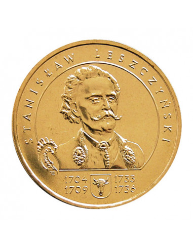 Awers monety 2 zł 2003 Poczet królów i książąt polskich: Stanisław Leszczyński 17041709 17331736