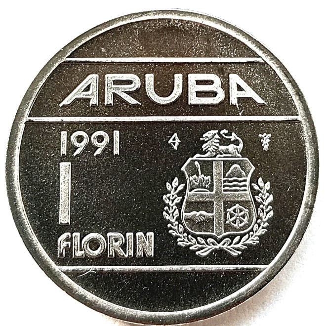 Moneta Aruba 1 Florin 1986